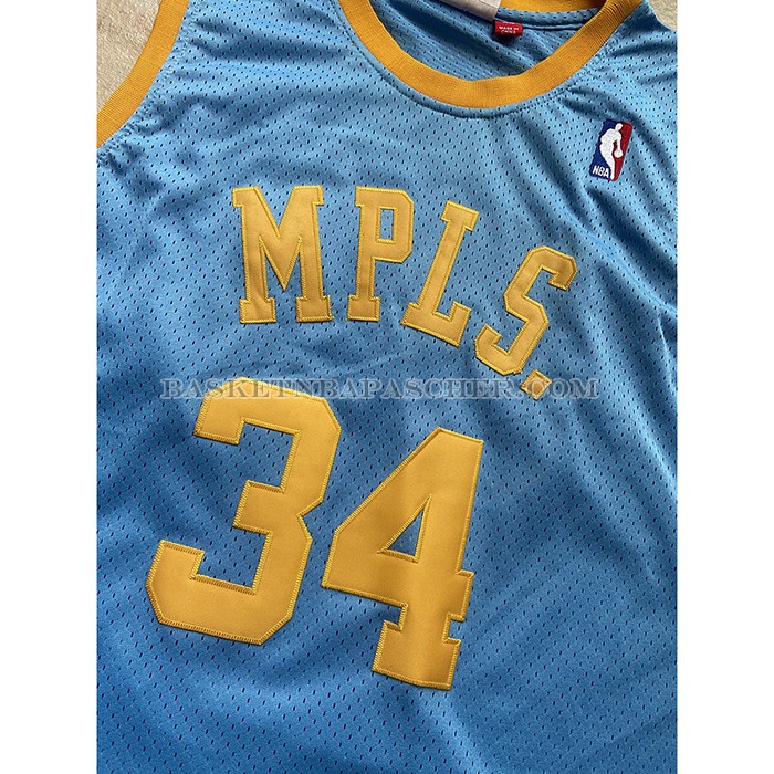 Maillot Los Angeles Lakers Shaquille O'neal NO 34 Mitchell & Ness 2001-02 Bleu
